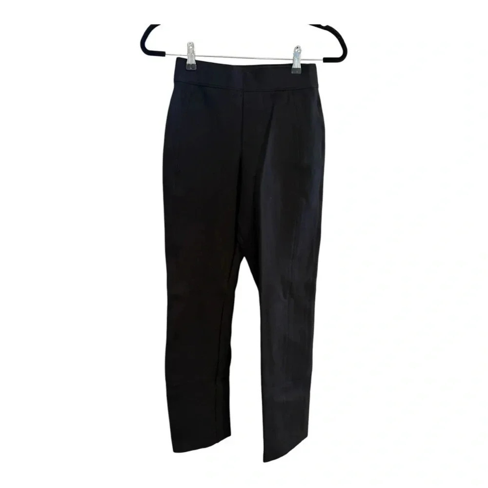 Spanx Slimming Pull On Black Skinny Straight Leg Trousers Size XS